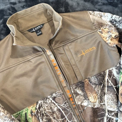 Habit Camo Hunting Jacket Full Zip Fleece Youth Large Excellent Condition - Image 1 of 4
