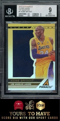 2013-14 Pinnacle #1 Kobe Bryant Clear Vision 1st Quarter BGS 9 - Image 1 of 2