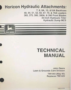 John Deere 420 430 318 455 Tractor Hydraulic Material Dump MCS Service Manual - Picture 1 of 4
