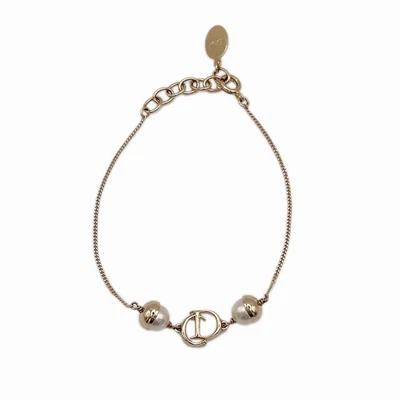 RARO Brazalete Dior Tono Dorado Para Mujer Moda Joyería Excelente Auténtico Foto 1 de 4