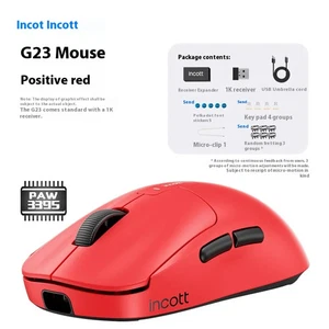 Mouse G23 V2 Wireless Mouse 8K Incott G24 Hot Swap PAW3395 Sensor Gaming Mice - Picture 1 of 29