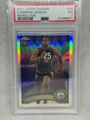 2011 Topps Chrome Cameron Jordan Refractor #39 RC Saints PSA 7 🔥🔥 NM - Image 1 of 2