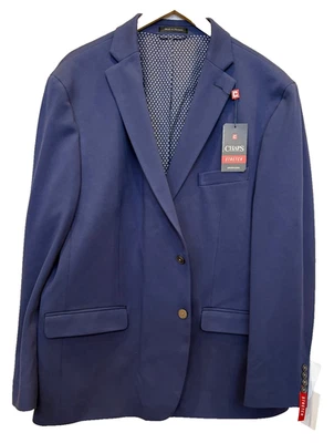 Abrigo deportivo elástico CHAPS para hombre 50 regular azul marino mezcla de poliéster precio de venta sugerido por el fabricante 160 USD Foto 1 de 4