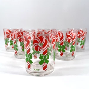 6 STOTTER Weihnachten niedrige Kugel Bargeschirr Zuckerstange Acryl Getränk festlich 10 Unzen - Bild 1 von 6