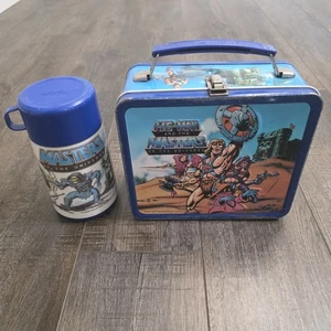 Vintage 1983 He-Man And The Masters Of The Universe Metall Brotdose & Thermoskanne - Bild 1 von 20