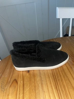 Birdies The Swift Sequoia Gamuza Cuero con Piel Sin Cordones Zapatos NEGROS TALLA 7 ¡NUEVO! Foto 1 de 4