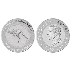 Australia 2025 $1 1-oz Silver Kangaroo .9999 Fine BU - Picture 1 of 3