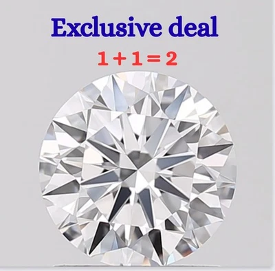 2pc Lab Grown Diamond IGI Certified 0.13ct HPHT ROUND E Color VVS2 Clarity STONE - Image 1 of 4