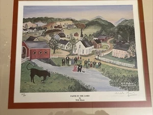 Will Moses Faith In The Lord Lithographie 349/1000 Bleistift signiert & nummeriert mit Echtheitszertifikat - Bild 1 von 14