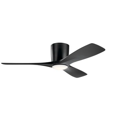 Kichler 300032 Volos 48" 3 Blade Hugger Indoor Ceiling Fan - Wall - Black - Image 1 of 4