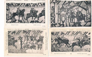BAYEUX TAPESTRY WILLIAM THE CONQUEROR 75 POSTCARDS COMPLETE SET C1900'S HASTINGS - Picture 1 of 1
