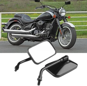 Rectangle Motorcycle Side Mirrors For KAWASAKI Vulcan VN 900 CUSTOM & CLASSIC - Picture 1 of 15