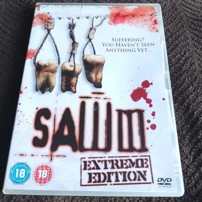 Saw III DVD (2007) Tobin Bell Saw 3 Horror Shawnee Smith cert 18 Free Postage  - Image 1 of 3