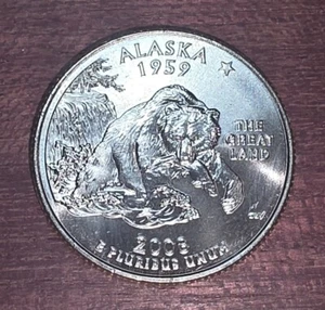 2008-D - Alaska - U.S. State Quarter- UNC from US Mint - Picture 1 of 2