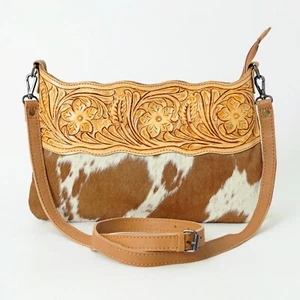 Crossbody Bag Handbag Leather Ladies Western Cowhide Tooling Bags Merbaa - Picture 1 of 19