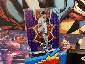 2022 Mosiac Purple Mosiac Serial# 46/49 John Means - Picture 1 of 2