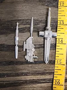 VTG 1980's Transformers Daltanias Era Plastic 3 Silver Missile Weapon Gun Parts - Picture 1 of 8
