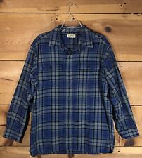 Vintage L.L. Bean Chamois Cloth Traditional Fit Button Up Flannel Plaid Mens L