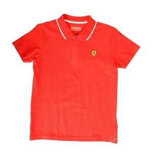 Scuderia Ferrari Kid "Essential Scudetto Piquet" Red Polo Shirt 13/14 Years - Picture 1 of 4