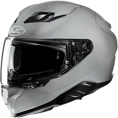 HJC Motorcycle Helmet XL - F71 Solid - Fibreglass Integral Helmet Grey - Image 1 of 3