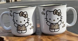 ANIMAL PRINT HEARTS Hello Kitty Ceramic 20oz Camper Mug ‘tis the Holiday NEW - Picture 1 of 7