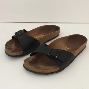 Birkenstocks Madrid Slide Sandal Womens 36 L5 Black Single Strap Beach Outdoors - Bild 1 von 10