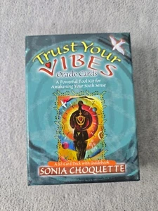 Trust Your Vibes Oracle 52 Cards Sonia Choquette Companion Book Guidebook Great - Picture 1 of 10