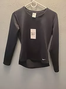 Camiseta Nike Performance Therma-FIT XS para mujer negra poliéster mangas largas - Imagen 1 de 4