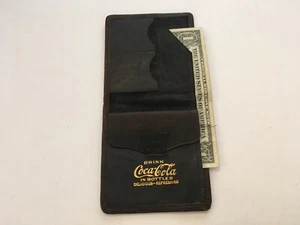 RARE Antique 1904 Coca Cola Bi-Fold Pigskin Wallet FABULOUS GRAPHICS!!!!!! - Picture 1 of 9