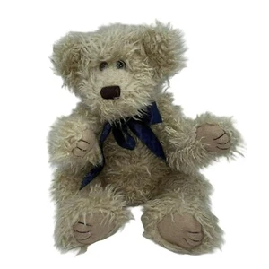 Vtg Boyds Bears Tan Teddy Bear Plush Jointed Weighted Doll 13” with Bow 1999 - Picture 1 of 7