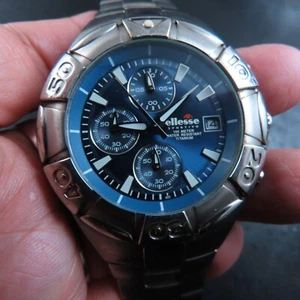 All Titanium Ellesse Sportivo Chronograph Quartz Men Watch - Picture 1 of 10