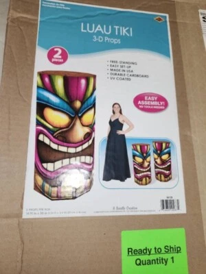 Luau 3-D Tiki Props #56129 The Beistle Company EE. UU. Foto utilería decoración FIESTA Foto 1 de 3
