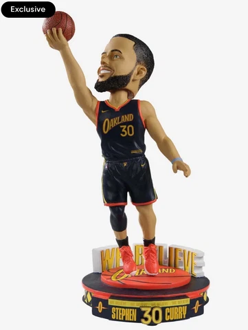 Steph Curry Golden State Warriors We Believe City Jersey Bobblehead FOCO Cover