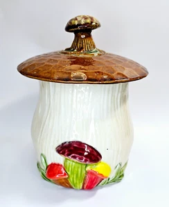 Vintage McCoy Mushroom Canister MCM Mushy Cookie Jar Groovy Mid Century Modern - Picture 1 of 17