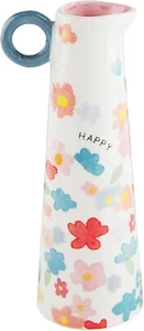 Vaso floreale con manico alto Mud Pie, Happy, 6,25" x 2,25" - Foto 1 di 3