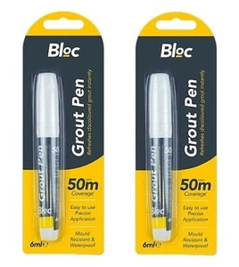 2 x Pluma blanqueadora de lechada para azulejos Refrescador Blanco Cocina Ducha Baño Pintura Valor - Imagen 1 de 3