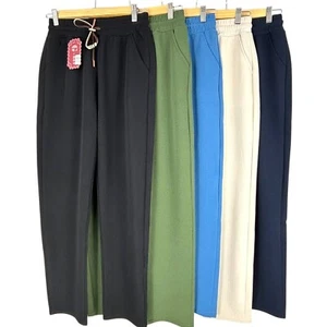 Womens Textured Lightweight Summer Bottoms Joggers Trousers Gym Pants Loungewear - Picture 1 of 8