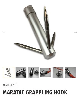 Maratac Pocket Grappling Hook Stainless Steel Spikes Tear Down Phone Lines - Image 1 of 4
