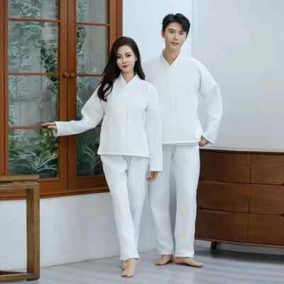 Hanfu Unisex Men Women White Tops Pants Underwear Costume Cosplay Innerwear - Image 1 of 4