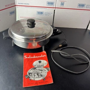 VTG Saladmaster Electric Skillet W/ Probe 7817 Stainless Steel 11" Tested  - Picture 1 of 15