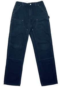 Carhartt B136 BLK Double Knee Carpenter Pants Mens 34x36 (Fits 34x35) - Picture 1 of 10