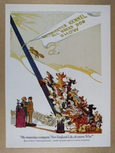 1976 New England Mutual Life Rowland B Wilson dog show art vintage print Ad - Picture 1 of 1
