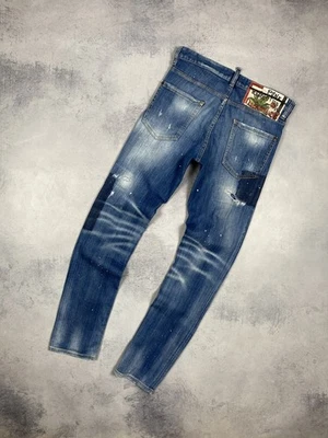 Dsquared2 Cool Guy Hombres Slim Jeans 46 Azul Envejecido Botón Mosca Elástico... - Imagen 1 de 4