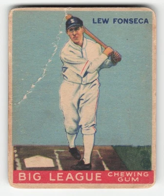 Lew Fonseca 1933 Goudey (R319) #43 Chicago White Sox Pr-Gd - Image 1 of 2