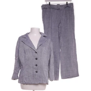 Oui & Co, Anzug, Größe: 44, Viskose/Baumwolle, Grau, Fischgräte #KrP - Bild 1 von 5