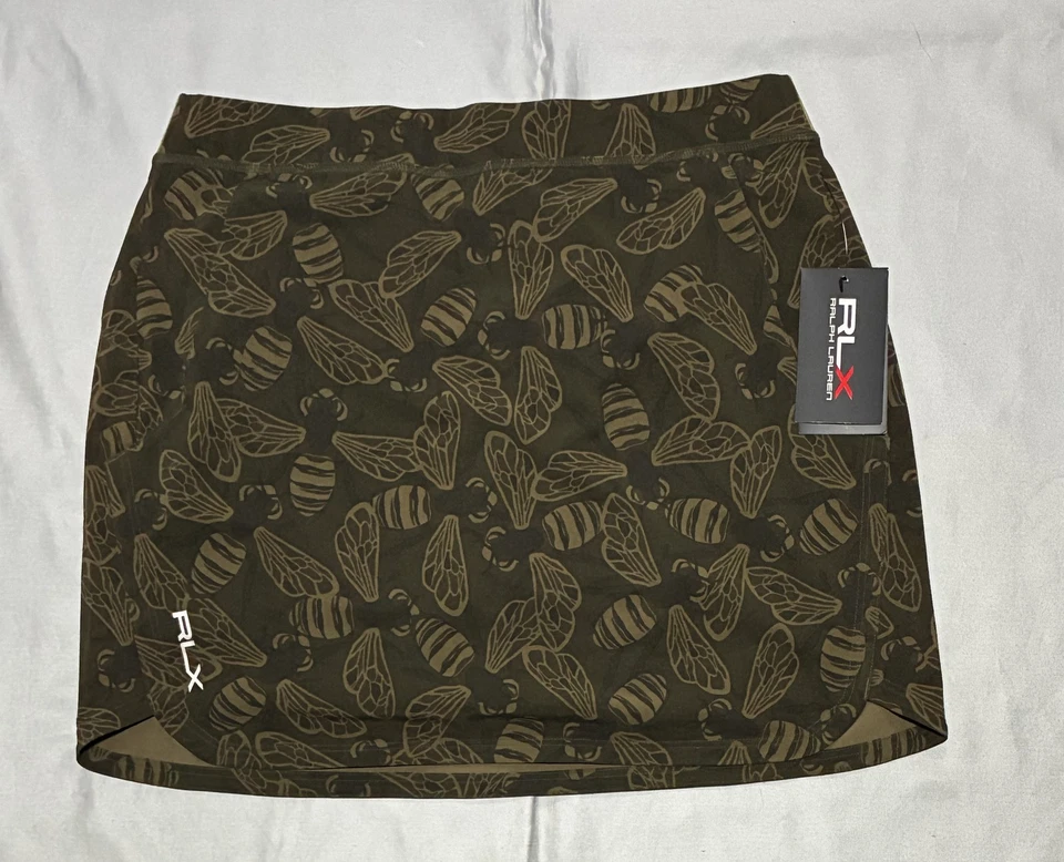 Tênis de golfe Ralph Lauren RLX feminino pequena abelha camuflagem verde stretch WRLX FA17 - Imagem 1 de 4