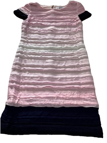 Abito Chanel rosa bianco e blu multicolore in viscosa