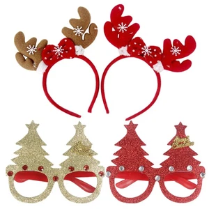 4 Pcs Decorative Glasses Headband Child Antlers Hair Hoops Christmas Headdress - Picture 1 of 12