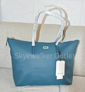 Lacoste Bag Woman's Tote Bag ECLIPSE 12.12. Concept Peacock BLUE Large RRP 90£ - Picture 1 of 6
