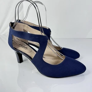 NEW Women's LifeStride Giovanna 2 suede Pumps Shoes in Navy Blue Women's sz 11 M - Picture 1 of 6
